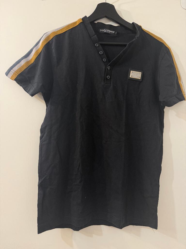 DOLCE&GABBANA Men Polo T-Shirt, size M, Dolce & Gabbana, Zwart, Ophalen of Verzenden, Gedragen