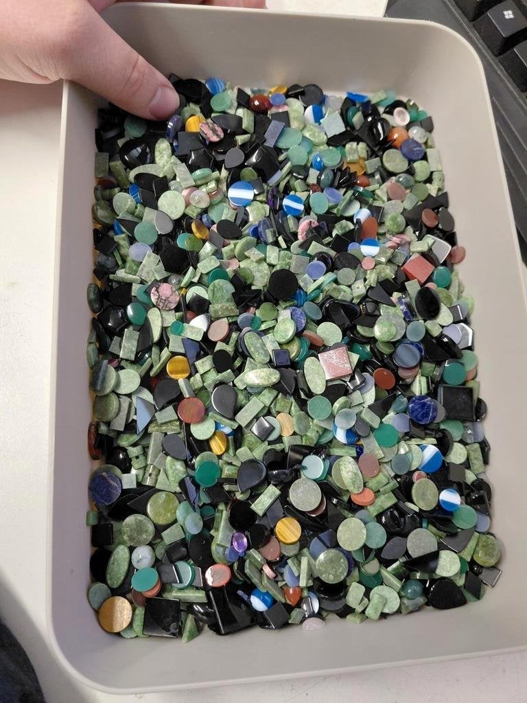 Edelsteen mix jade onyx en meer, Ophalen of Verzenden, Kraal