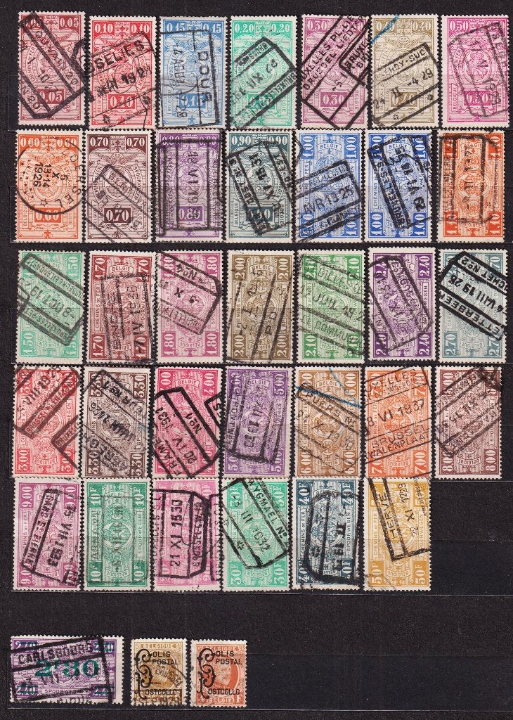 België Spoorwegzegels 1923-29 TR135-TR169 gestempeld, Postzegels en Munten, Ophalen, Gestempeld, Gestempeld