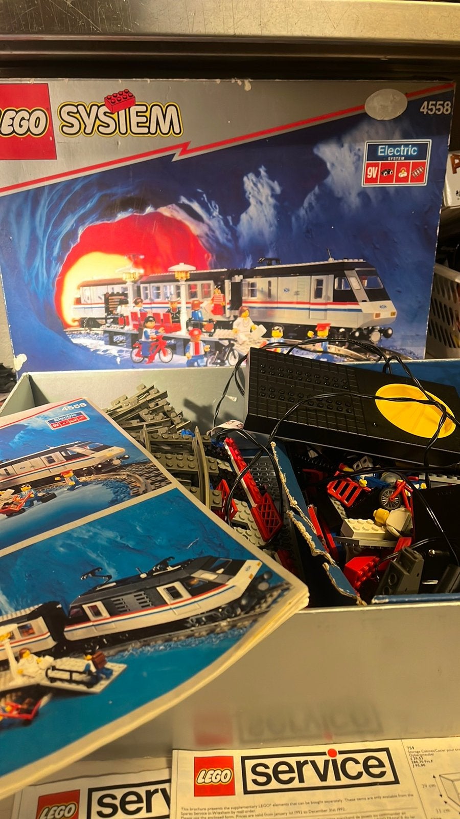 Lego Trein 4558 compleet in doos 1990 Toys, Ophalen of Verzenden, Zo goed als nieuw