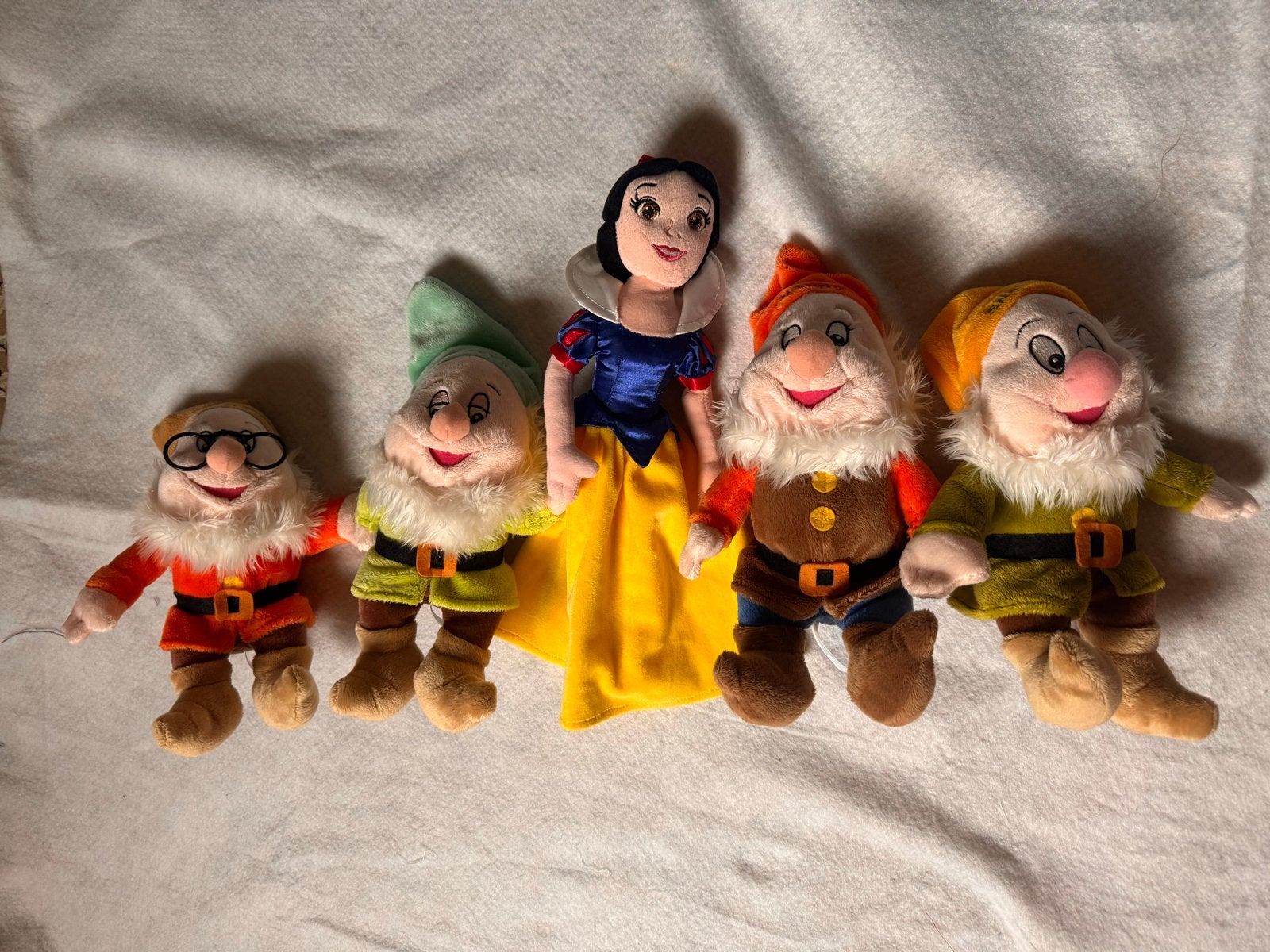 Nieuw Sneeuwwitje en de Zeven Dwergen Knuffels - Disney, Gebruikt, Disney, Overige typen, Ophalen of Verzenden