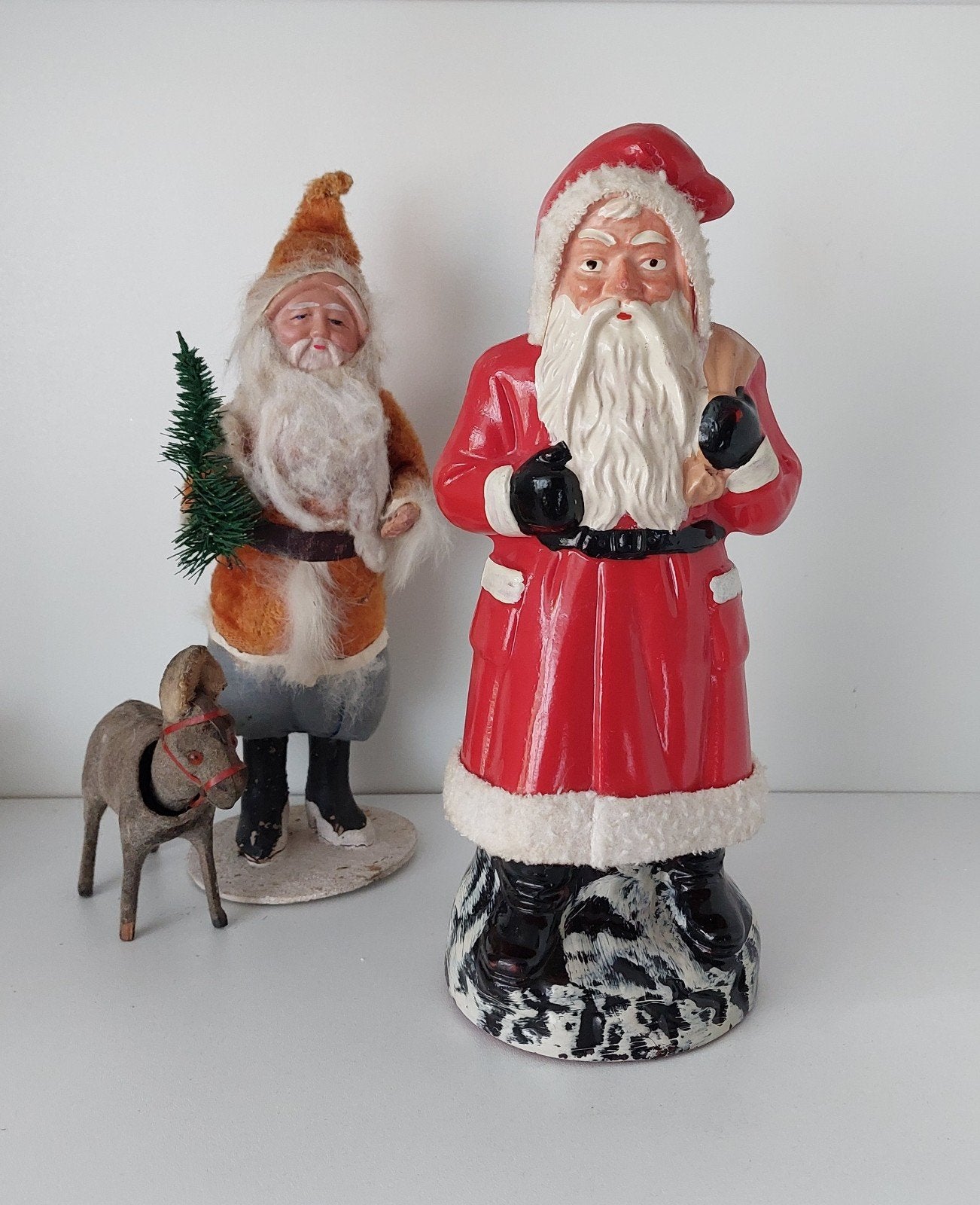 Vintage kerstman candy container, Ophalen of Verzenden