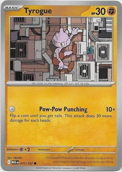 Mega Evolution,  Tyrogue [common] 71/132, Verzenden, Nieuw, Losse kaart