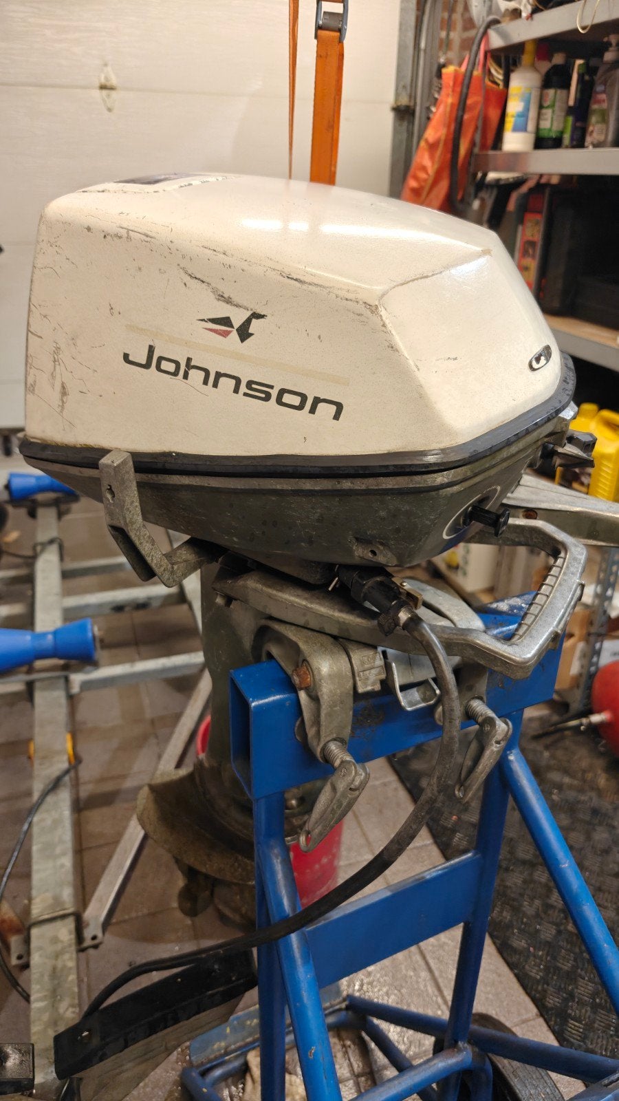 Johnson 6pk 2-takt buitenboordmotor uit 1967 - Schuurvondst, Ophalen