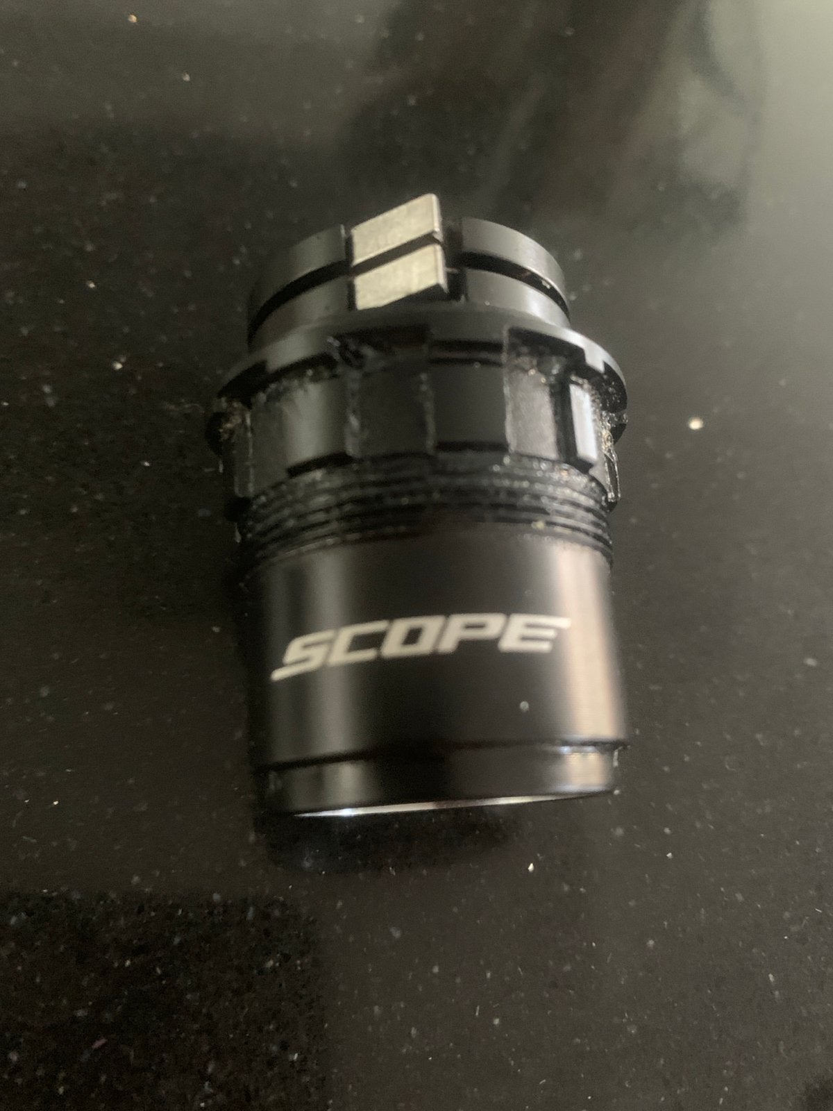 Scope 12 speed scram hub, Fietsen en Brommers, Fietsonderdelen, Wiel, Ophalen of Verzenden, Zo goed als nieuw, Aluminium