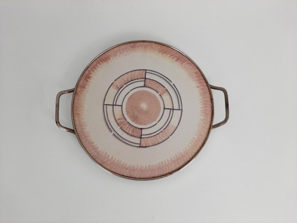 Art Deco keramische taartschaal - Gebroeders Mehner, Verzenden