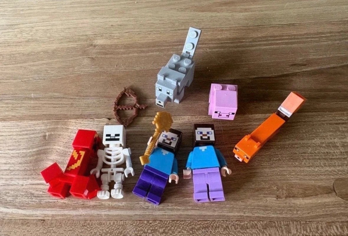 Lego Minecraft figuren en dieren, Kinderen en Baby's, Inclusief minifiguren, Gebruikt, Minecraft, Lego