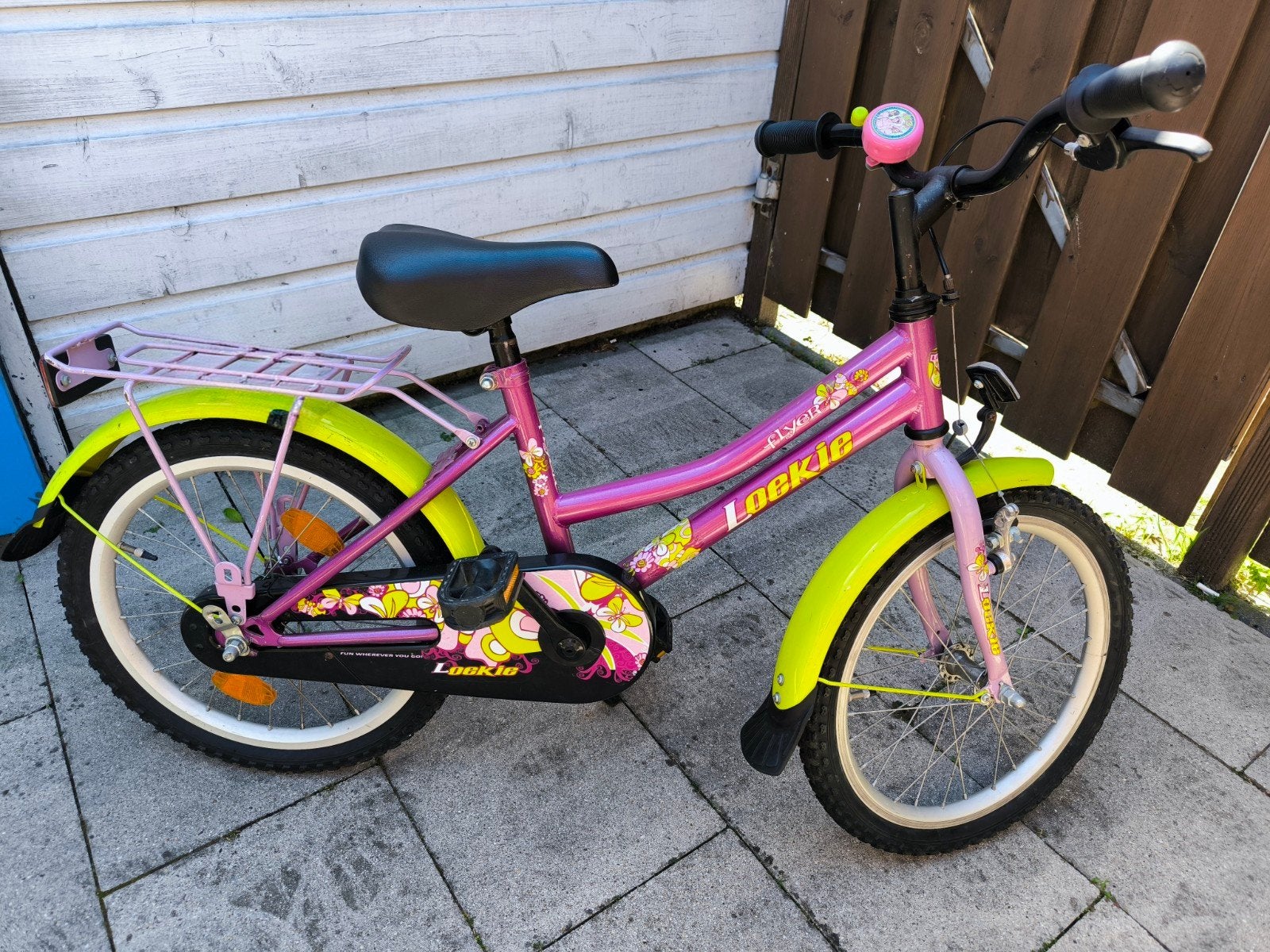 Loekie Flyer 18 inch kinderfiets, Fietsen en Brommers, Fietsen | Kinderfietsjes, Ophalen, Velgrem, Zo goed als nieuw, 16 tot 20 inch
