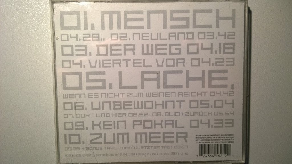 Herbert Grönemeyer - Mensch, Cd's en Dvd's, Ophalen of Verzenden, Zo goed als nieuw, Pop, Album