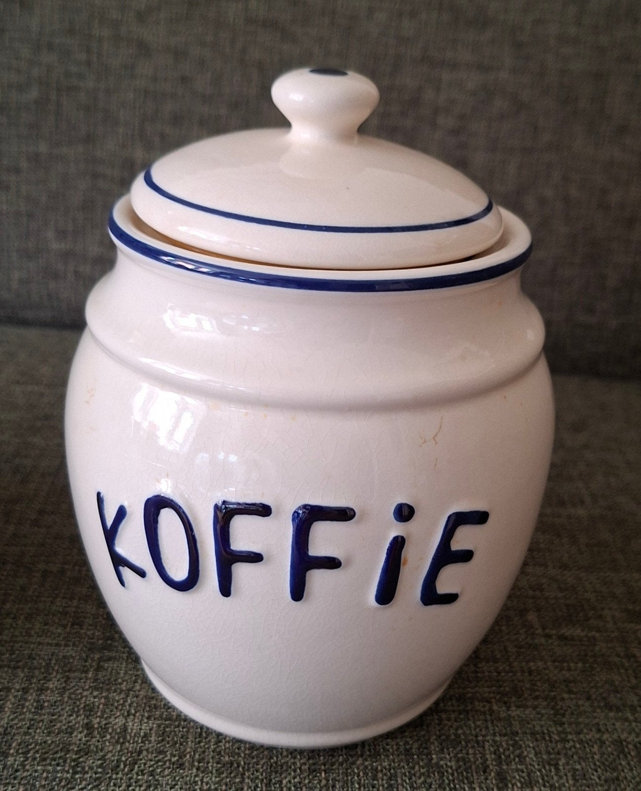Vintage keramieken voorraadpotten: koffie, thee, suiker, Ophalen of Verzenden
