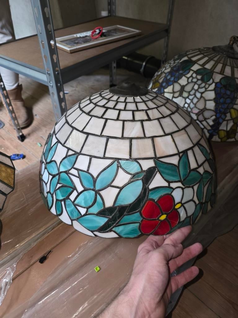 Handgemaakte glas-in-lood lampenkap, Ophalen of Verzenden