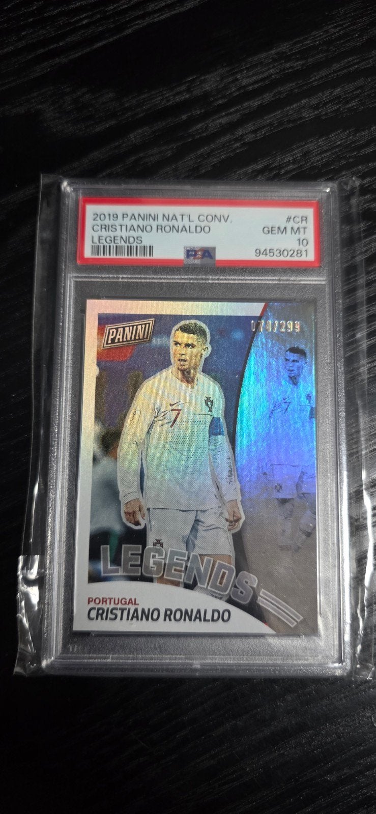 Cristiano Ronaldo Panini Legends PSA 10 Gem Mint, Verzamelen, Ophalen of Verzenden, Nieuw, Buitenlandse clubs, Spelerskaart
