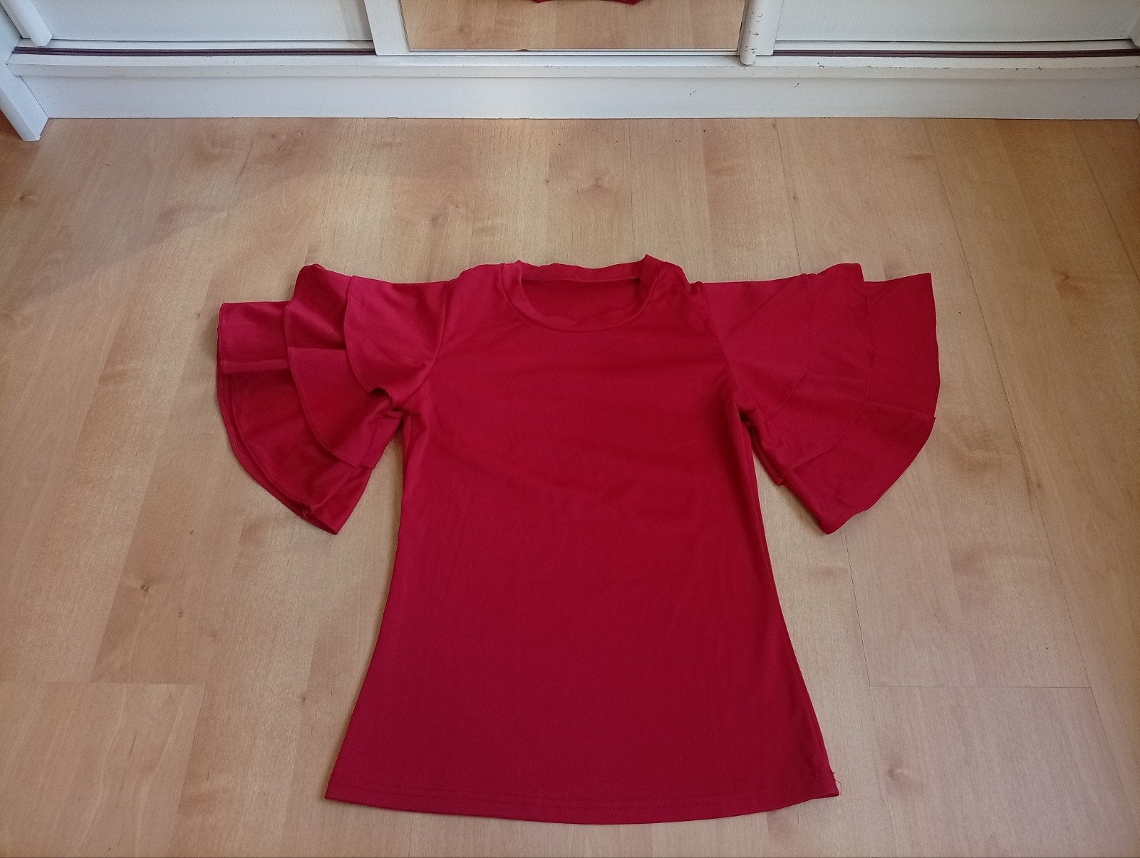 Rood T-shirt, Ophalen of Verzenden, Zo goed als nieuw, Korte mouw, Maat 36 (S)
