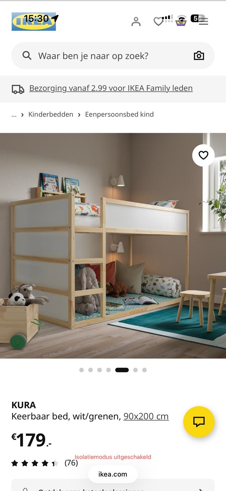 Ikea kura bed, Kinderen en Baby's, Kinderkamer | Stapelbedden en Hoogslapers, Ophalen, Zo goed als nieuw