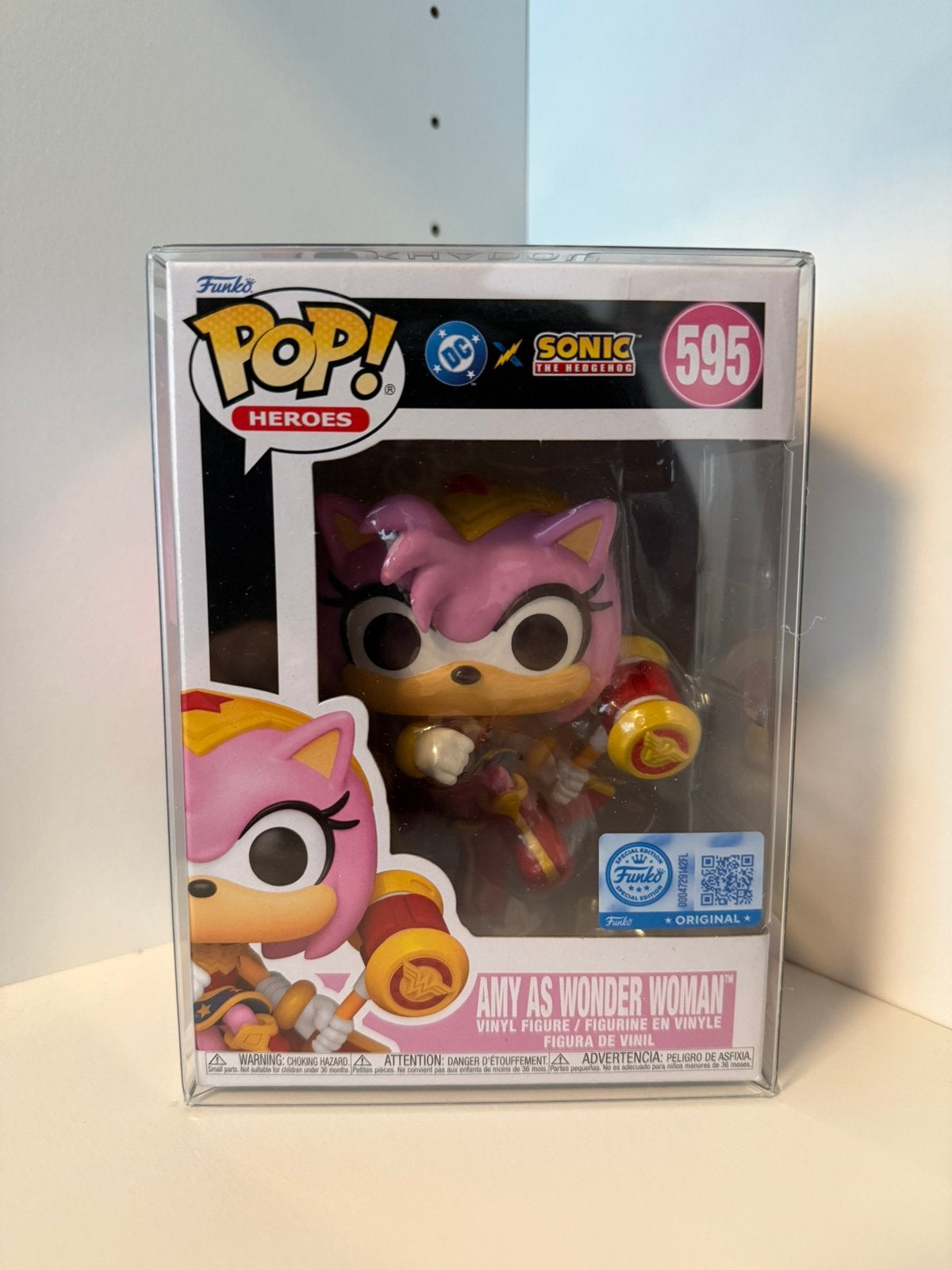 Funko Pop! Amy as Wonder Woman #595 – DC x Sonic, Ophalen of Verzenden, Zo goed als nieuw