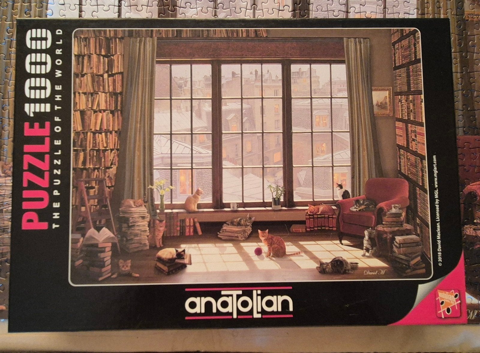 Anatolian puzzel, poezen in de bibliotheek, Hobby en Vrije tijd, Denksport en Puzzels, Ophalen of Verzenden, 500 t/m 1500 stukjes