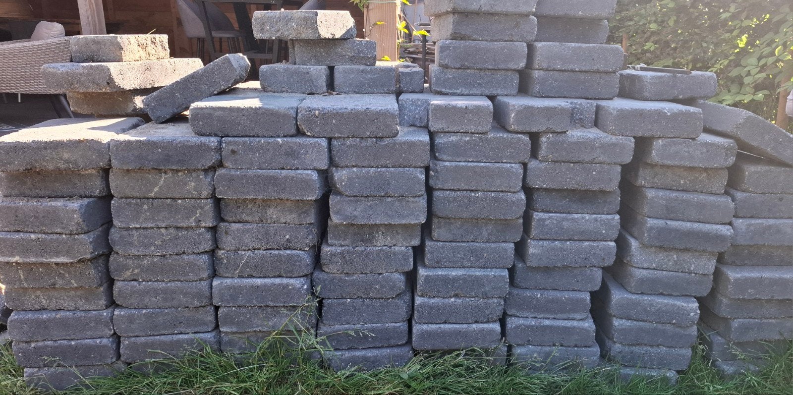 12m2 Betontegels 20x30 cm - Grijs, Ophalen, Gebruikt, 10 m² of meer, Beton