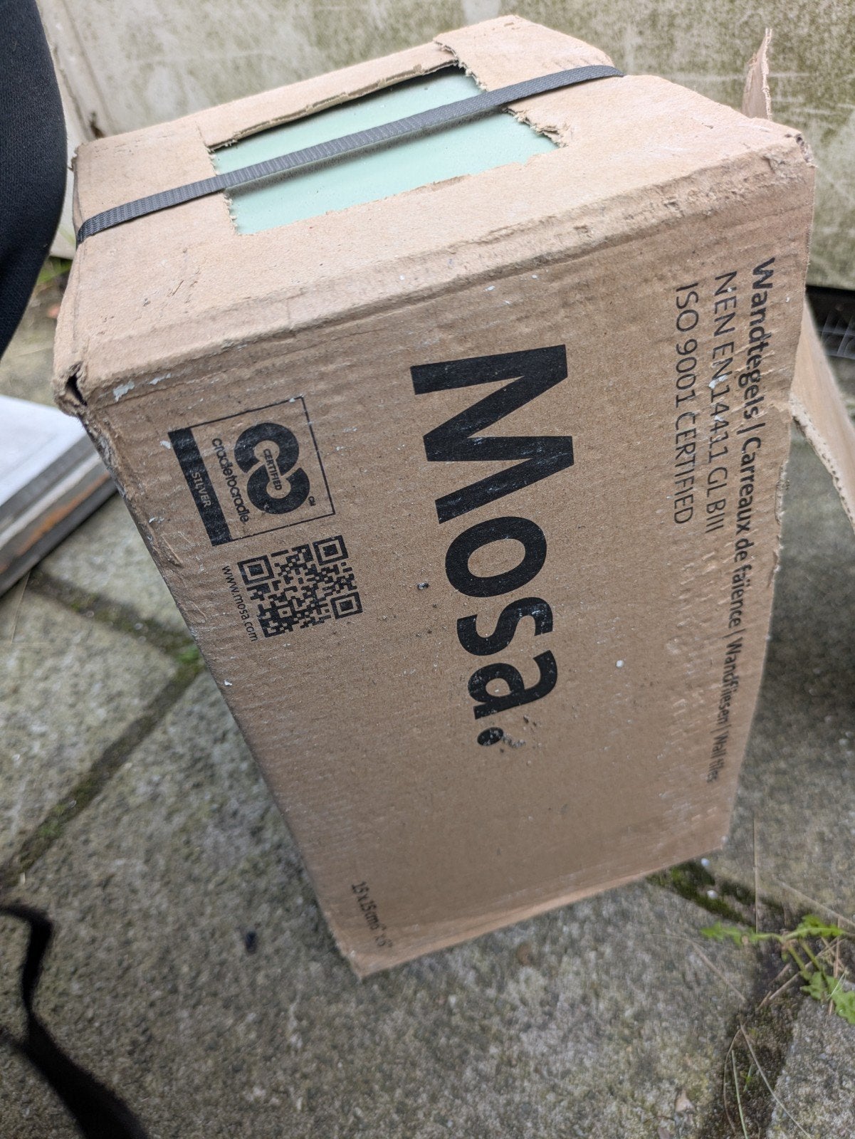 Mosa Wandtegels Sage Green - 78 stuks (nieuw & geopend), Ophalen, Minder dan 20 cm, Zo goed als nieuw, 20 tot 40 cm