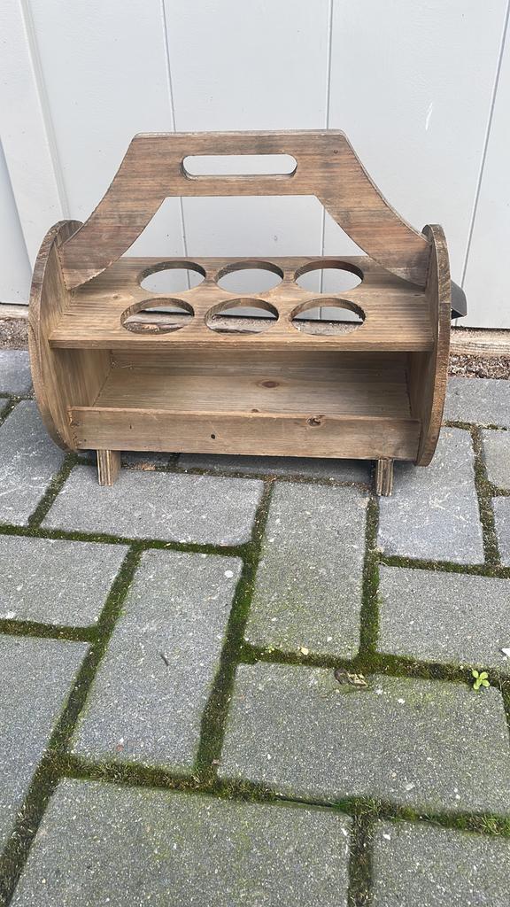 Houten bier houder met opener, Ophalen of Verzenden, Flesopener, Overige merken