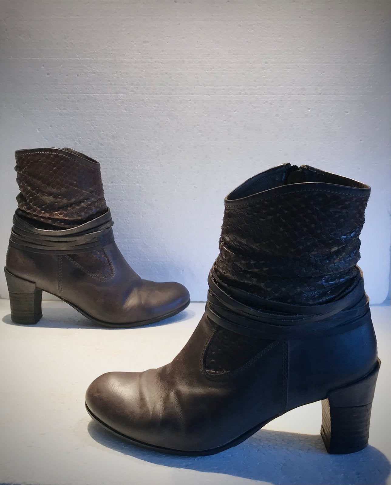 Wolky Comfort design dames enkel laarzen bruin 40, Bruin, Lage of Enkellaarzen, Ophalen of Verzenden, Zo goed als nieuw