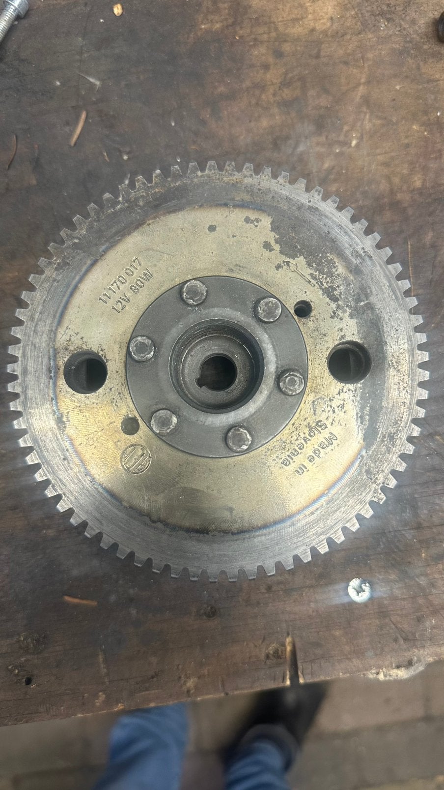Tomos vliegwiel met starterkrans voor pickup ontsteking, Fietsen en Brommers, Ophalen of Verzenden, Zo goed als nieuw, Blok