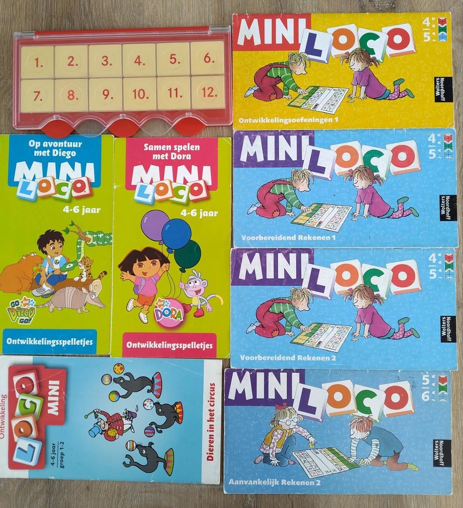 Mini Loco Boekjes: Dora, Diego, Circus, Rekenen, Kinderen en Baby's, Ophalen of Verzenden, Gebruikt, Rekenen