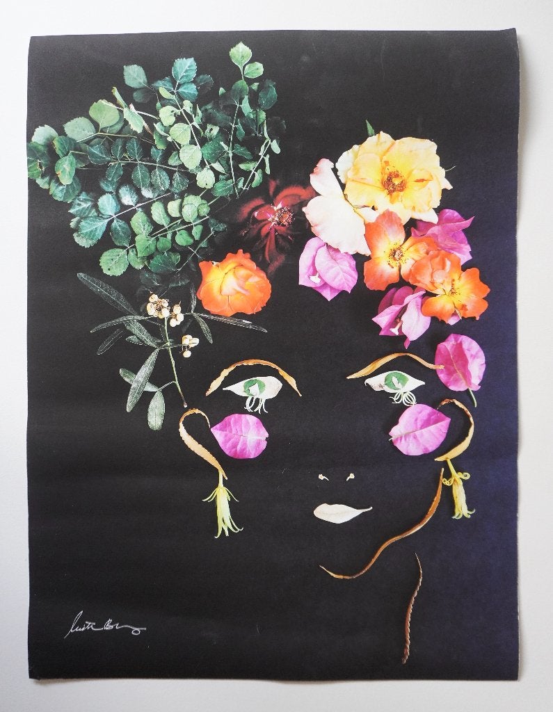 Kunst Justina Blakeney litho pressed flower art kunstdruk, Ophalen of Verzenden