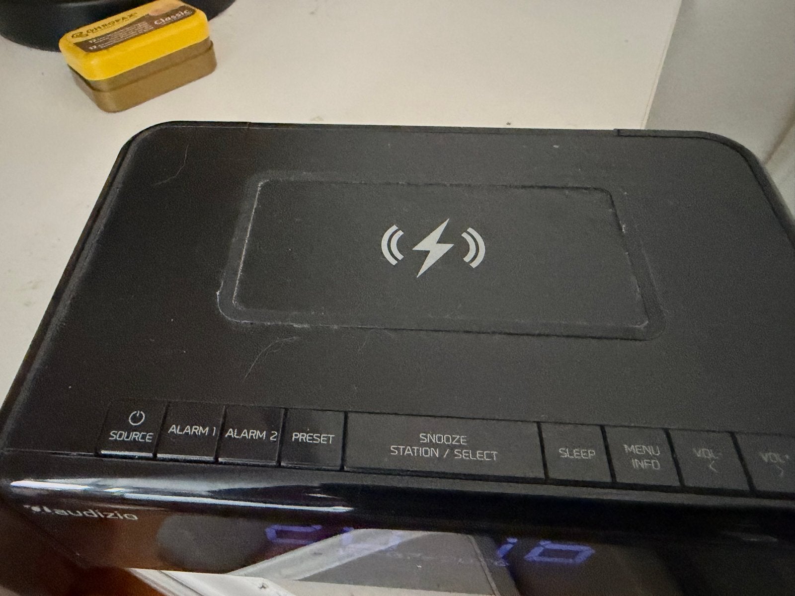 Audizio wekkerradio met draadloos opladen, Audio, Tv en Foto, Radio's, Gebruikt, Radio, Ophalen of Verzenden