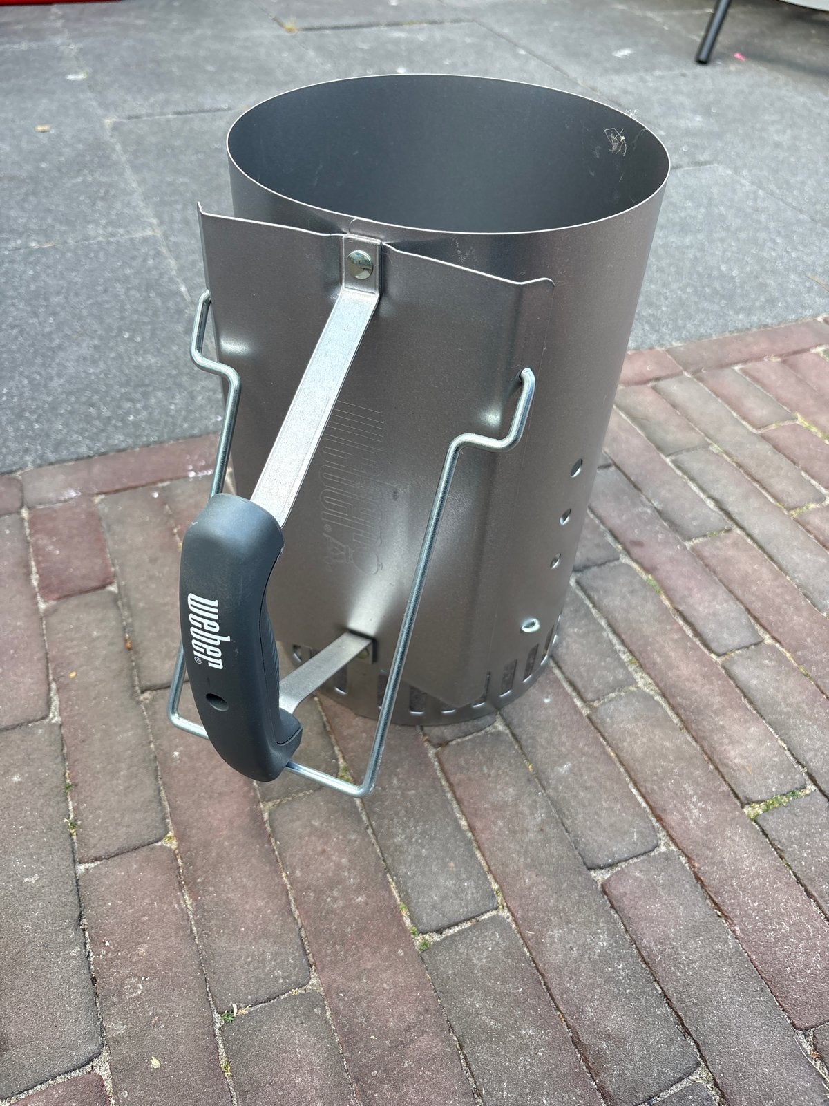 Weber brikettenstarter kopenstarter 32 cm ongebruikt, Ophalen of Verzenden, Zo goed als nieuw