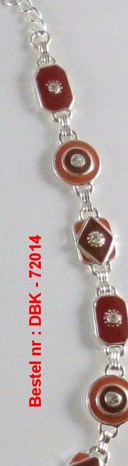 Ketting zilverkleurig met strass - 39 + 8 cm lang  € 5,00, Marktplaats@koningsieraden.nl, Overige materialen, Verzenden, Met strass