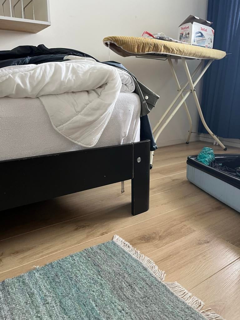 Auping Auronde bed met matras, Gebruikt, 90 cm, Eenpersoons, Bruin