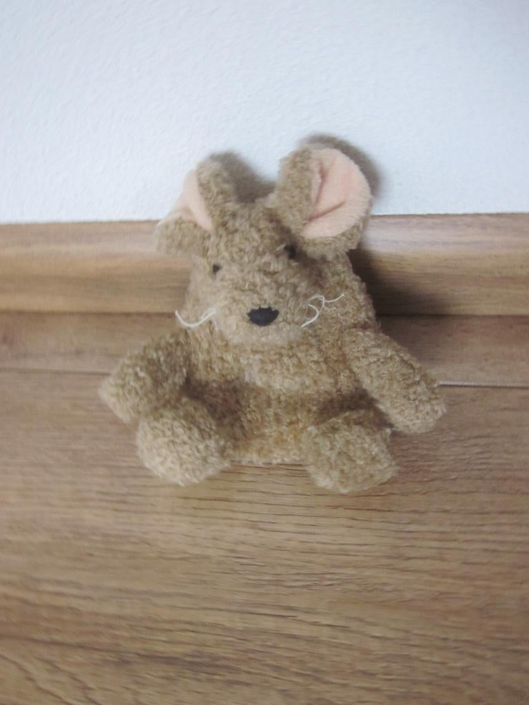 Happy Horse bruin ruwharig pluche muis knuffel tasje rugzak, Muis, Overige karakters, Happy Horse, Zo goed als nieuw