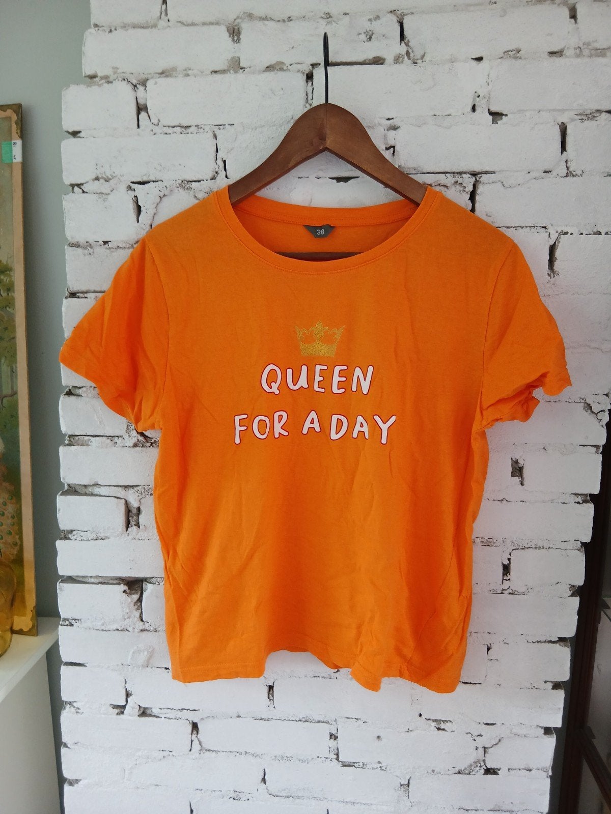 Oranje t-shirt maat 38, Maat 38/40 (M), Oranje, Ophalen of Verzenden, Zo goed als nieuw