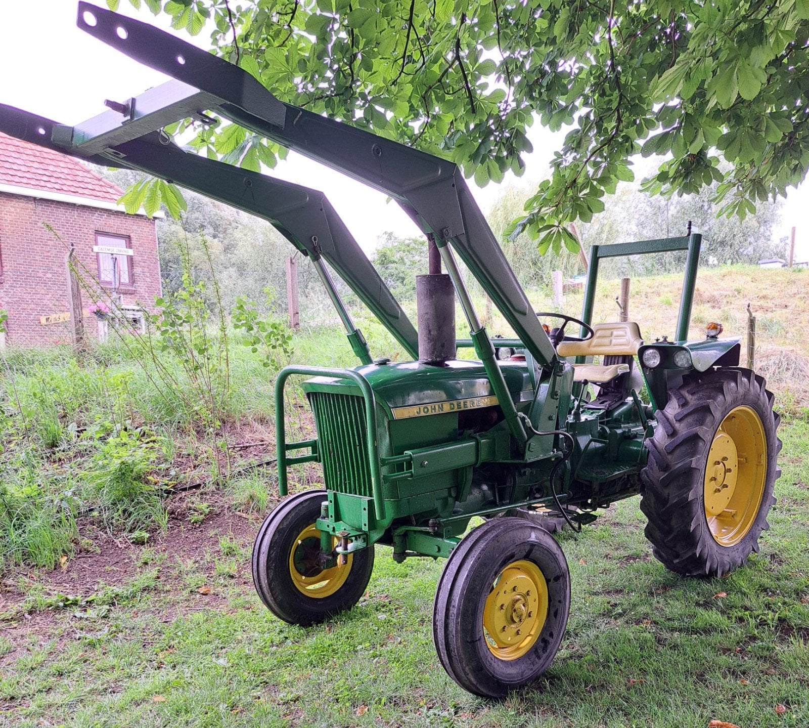 John Deere 310 voorlader NL kenteken, goed in de lak, marge, Gebruikt, Tot 80 Pk, 5000 tot 7500, Ophalen