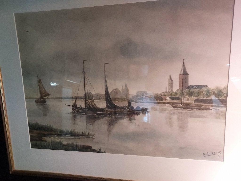 twee werken van N. Fuldauer, Antiek en Kunst, Ophalen of Verzenden