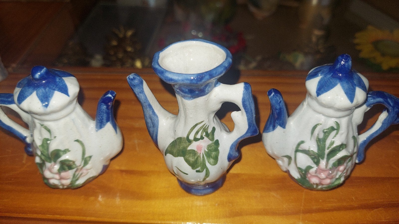 Decoratieve mini theepotjes, 8cm hoog, Ophalen of Verzenden