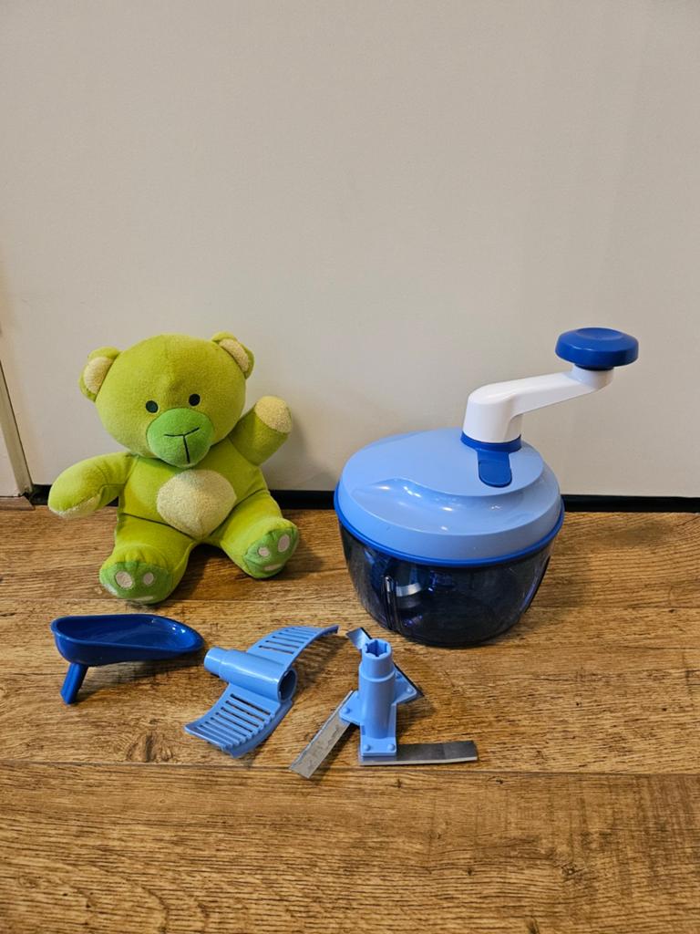 1.) Tupperware blauwe quickchef, Ophalen of Verzenden, Zo goed als nieuw, Blauw, Overige typen