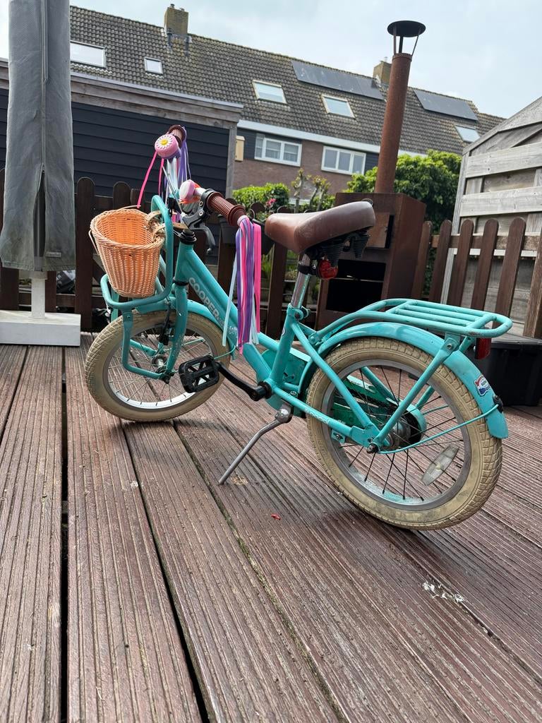 Kinderfiets Cooper 16 inch met mandje en verlichting, Fietsen en Brommers, Ophalen, Gebruikt, Terugtraprem, 16 tot 20 inch