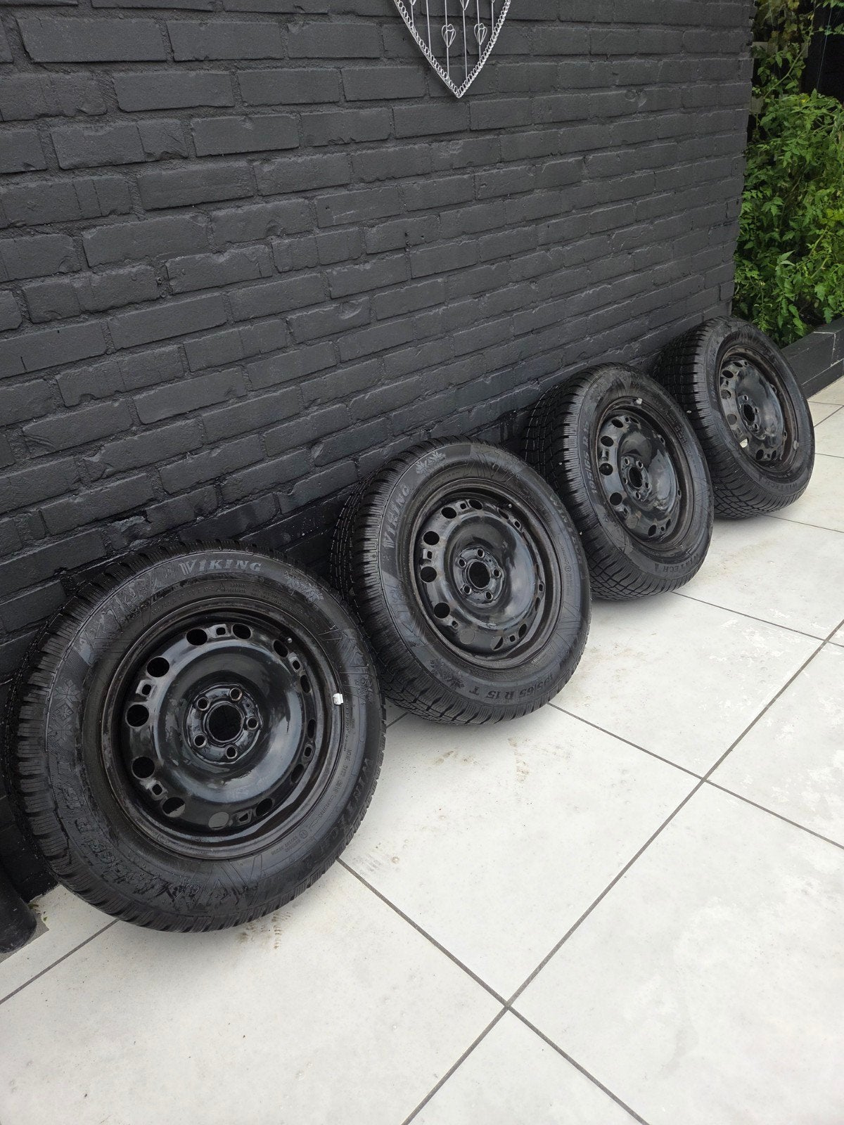 5x100 volkswagen Polo winterset, Ophalen, Gebruikt, 15 inch, Banden en Velgen