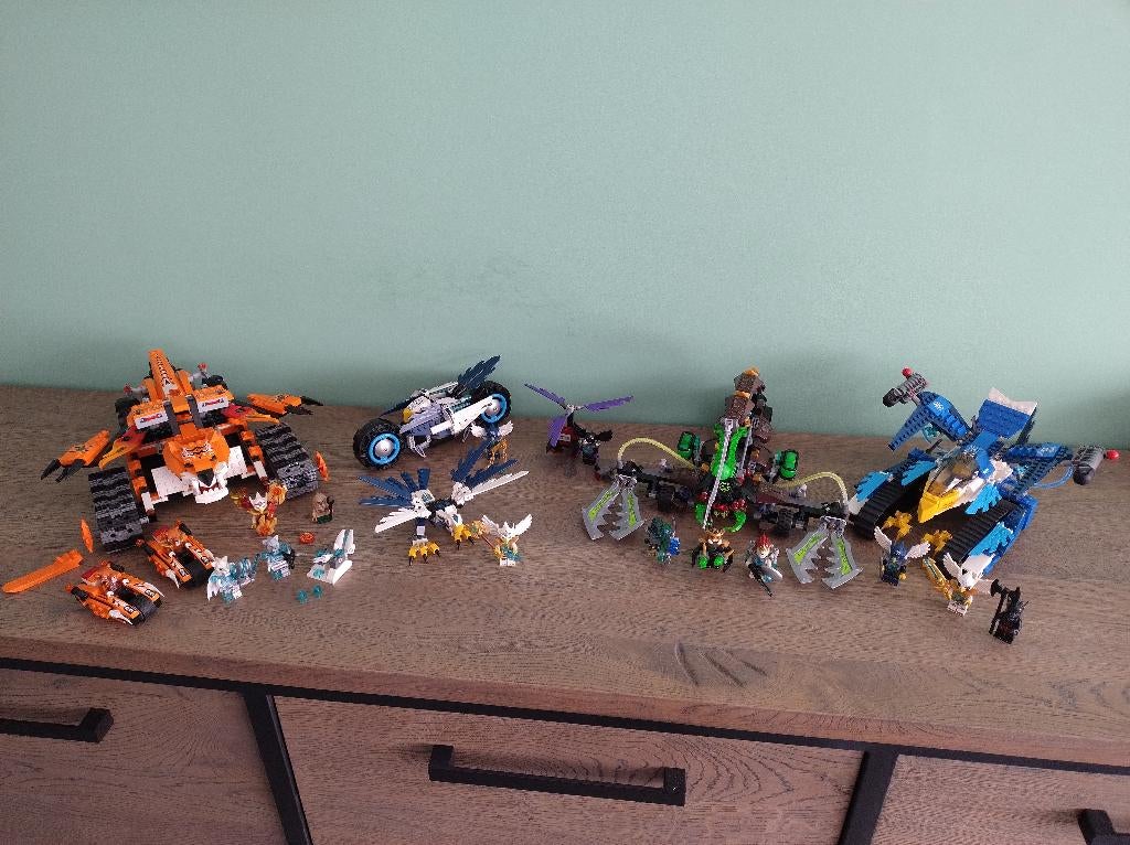 Lego Chima sets 70007 70013 70124, Ophalen of Verzenden, Zo goed als nieuw, Complete set, Lego