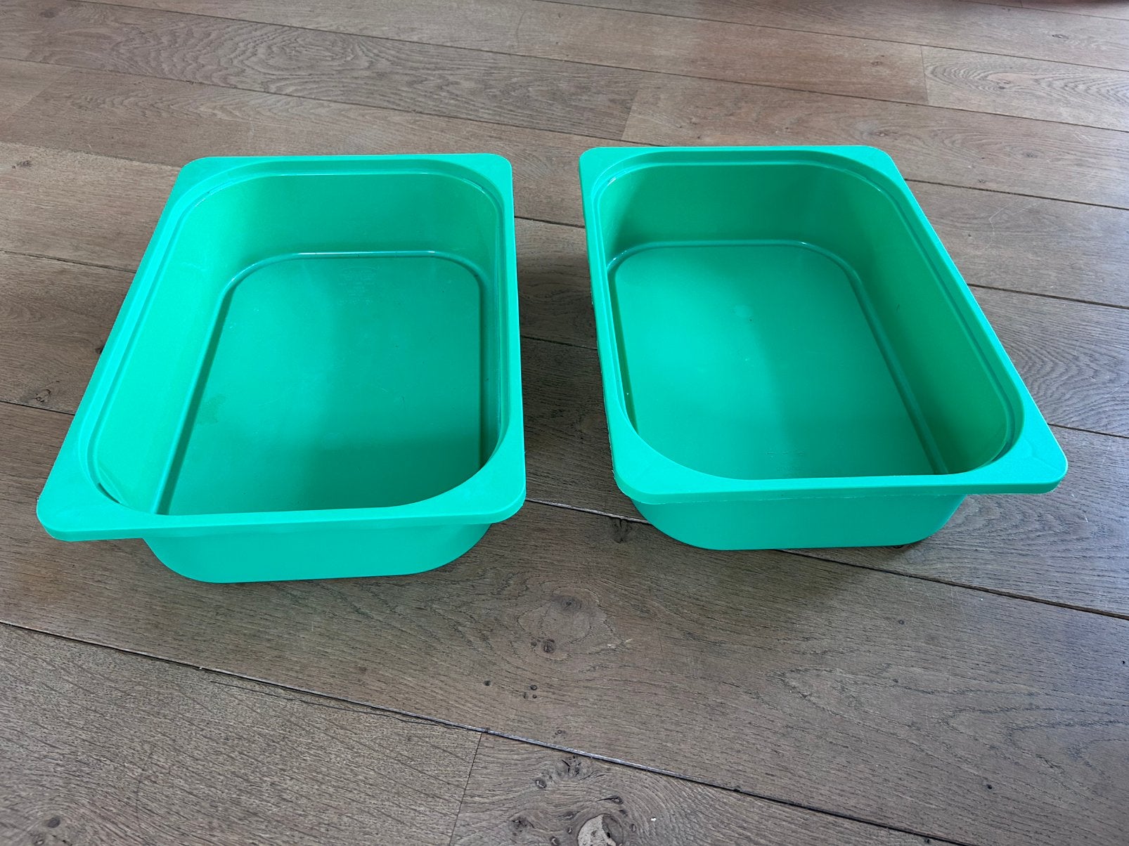 Twee groene IKEA Trofast opbergbakken, Ophalen, IKEA, Kunststof, Groen