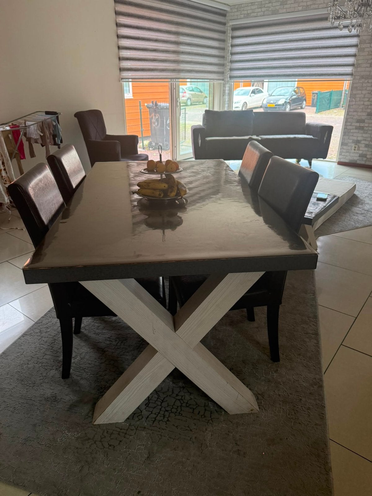 Elegante eettafel , salon tafel en een tv kast, Ophalen, Gebruikt, 50 tot 100 cm, 150 tot 200 cm