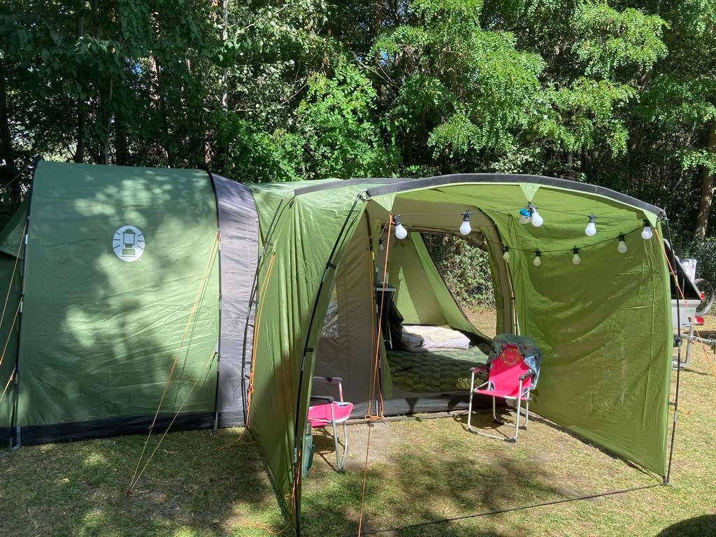 Ruime Coleman tunneltent - 6 personen, Caravans en Kamperen, Ophalen, Gebruikt, Tot en met 6
