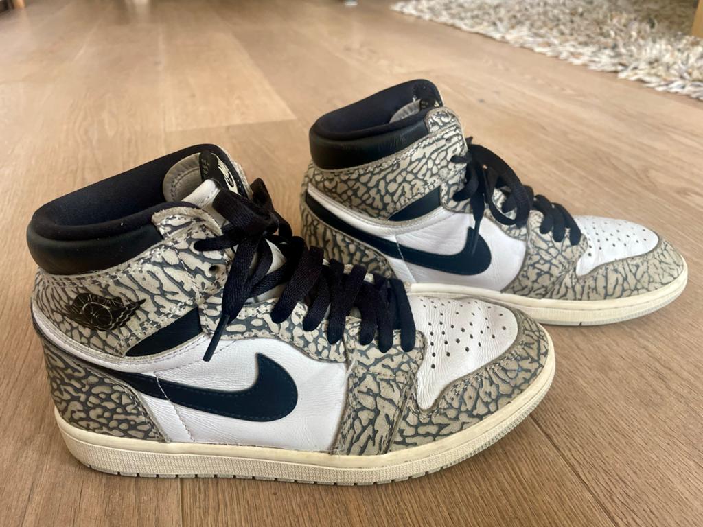 Nike Air Jordan 1 Retro High OG White Cement - Maat 40, Kleding | Dames, Schoenen, Wit, Ophalen of Verzenden, Sneakers of Gympen