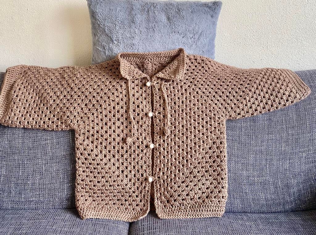Gehaakte vest, Kleding | Dames, Truien en Vesten, Ophalen of Verzenden, Nieuw, Maat 36 (S), Beige