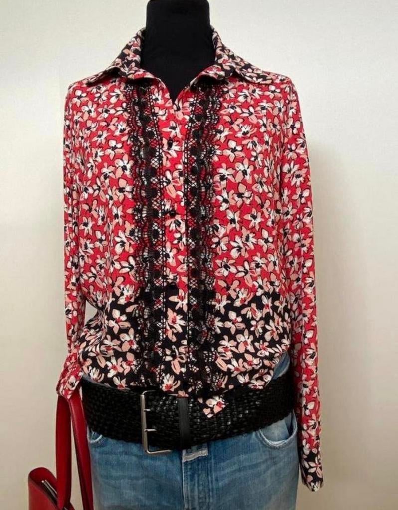 CAROLINE BISS sportief zomerse blouse S, Kleding | Dames, Blouses en Tunieken, Zo goed als nieuw, Maat 38/40 (M), Zwart, Verzenden
