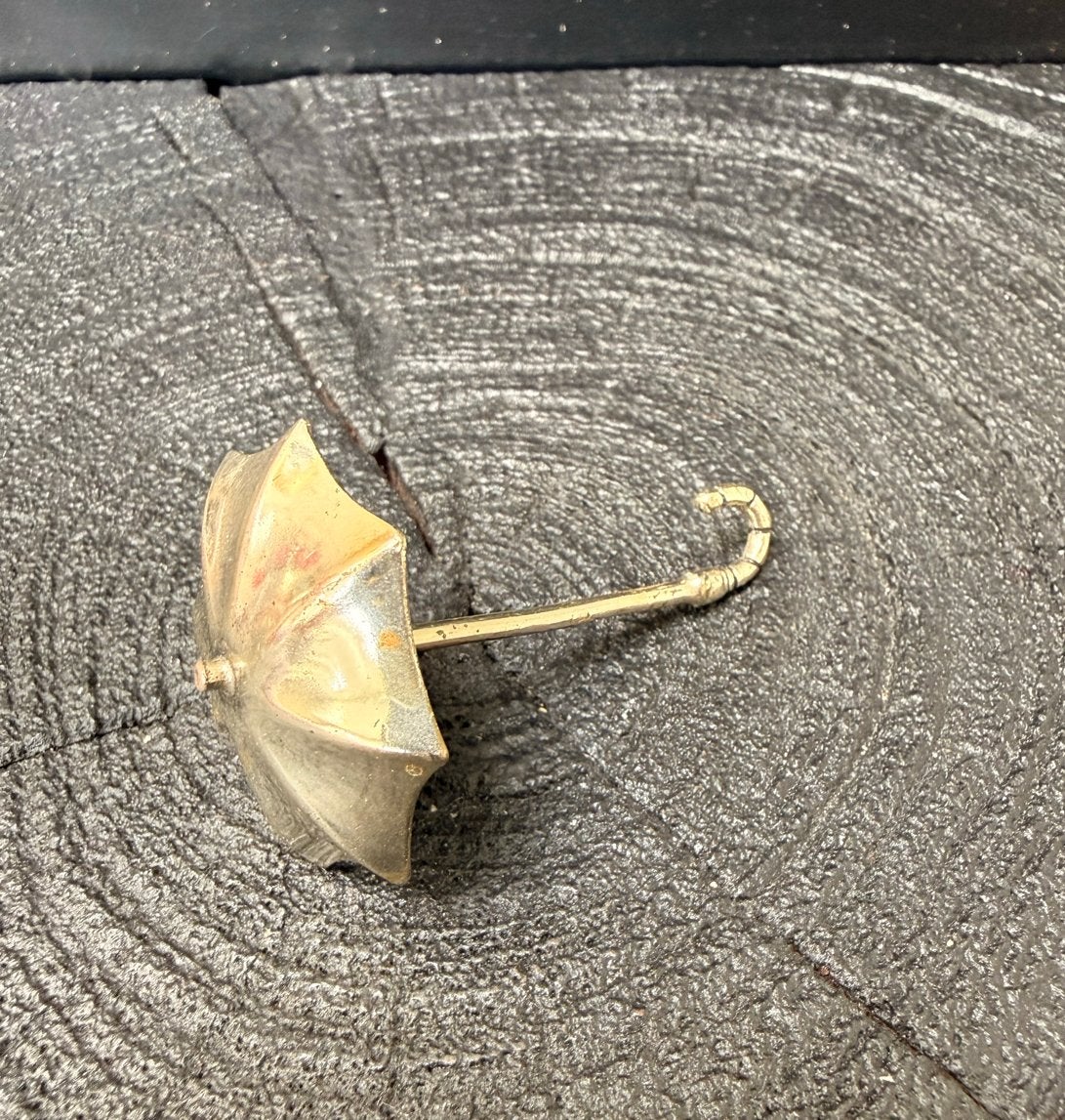 Massief Zilveren Miniatuur Paraplu 800 Zilver, Antiek en Kunst, Verzenden, Zilver