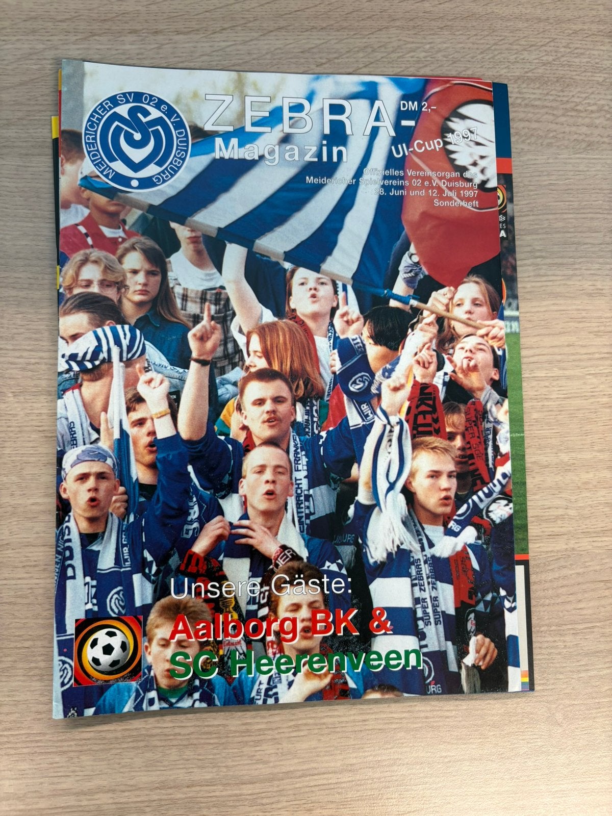 Programmaboekje MSV Duisburg - SC Heerenveen, Ophalen of Verzenden, Zo goed als nieuw, Overige binnenlandse clubs, Boek of Tijdschrift