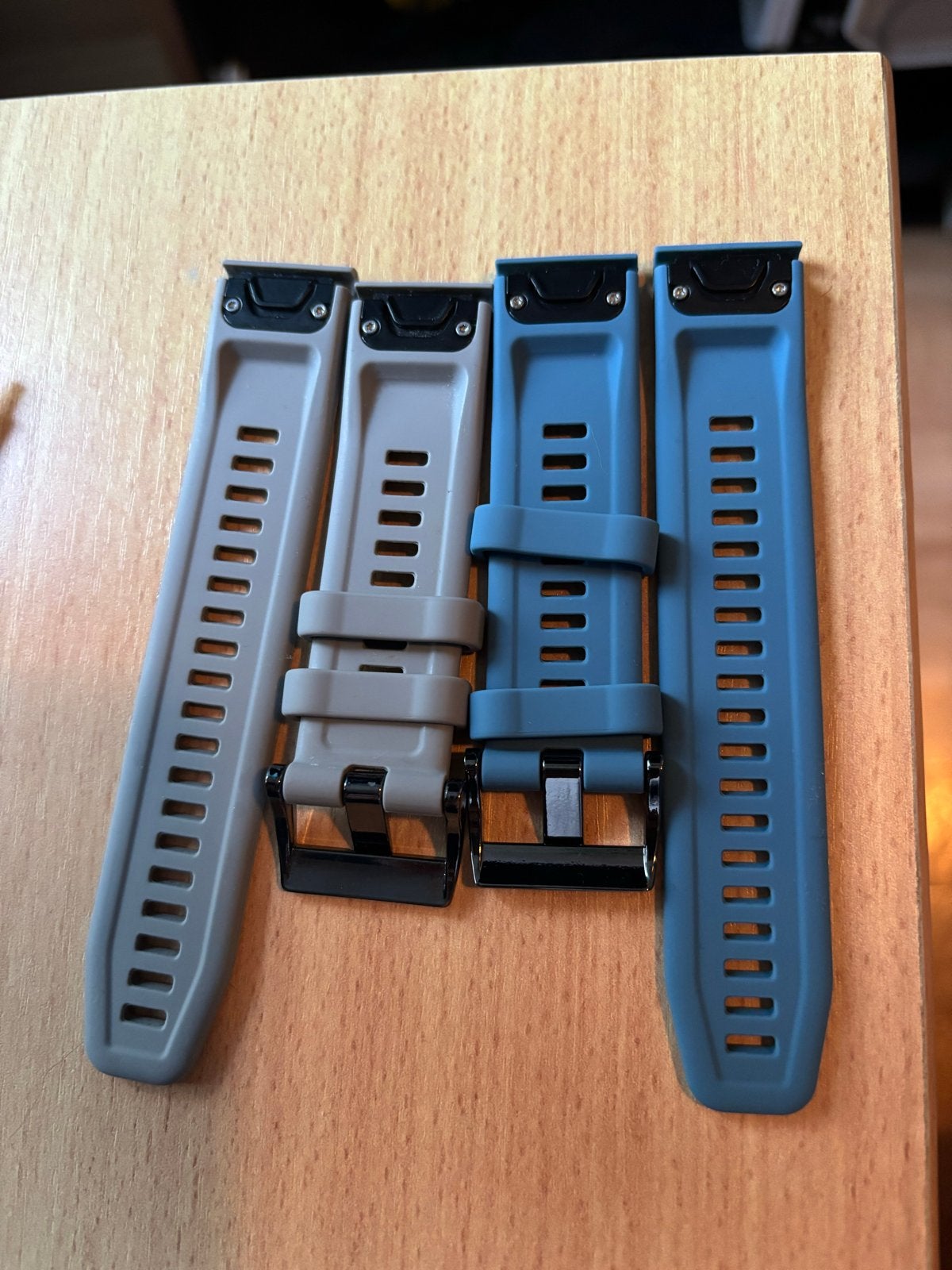 Twee siliconen/fluorrubber QuickFit bandjes Garmin Fenix, Ophalen of Verzenden, Zo goed als nieuw