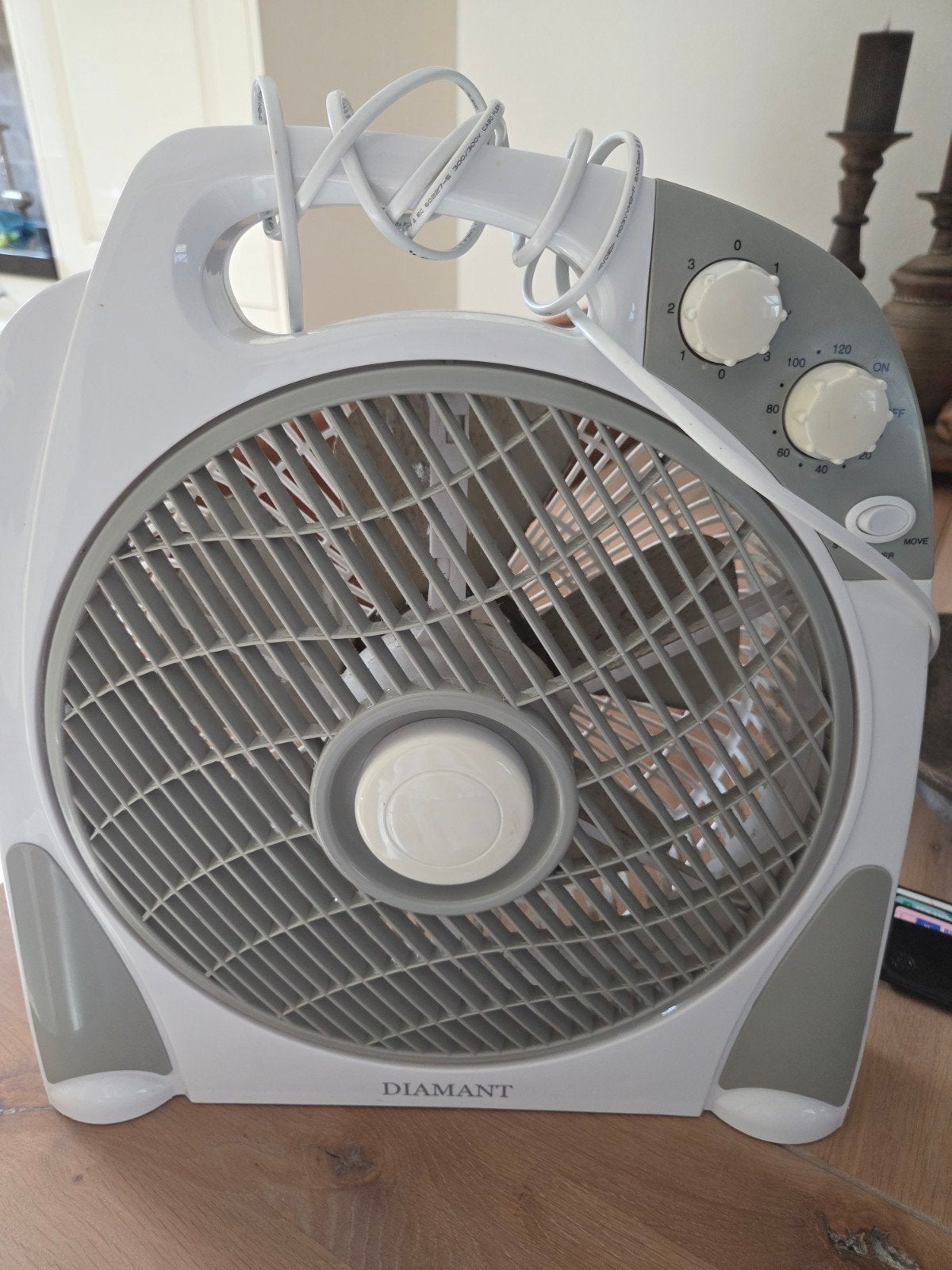 Diamant ventilator met timer en zwenkfunctie, Ophalen, Gebruikt